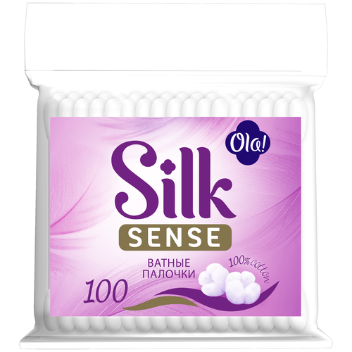 Ola! Ватные палочки Silk Sense, 100 шт., пакет ola ватные палочки silk sense 100 шт пакет