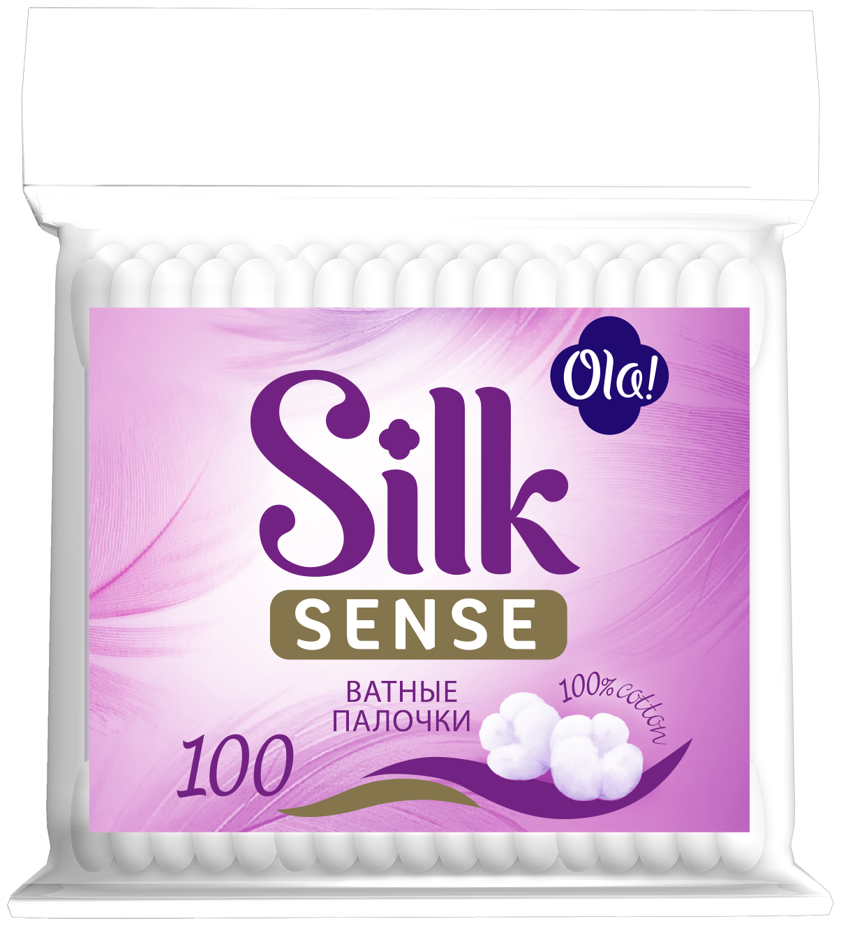 Палочки ватные OLA SILK SENS 100шт пакет