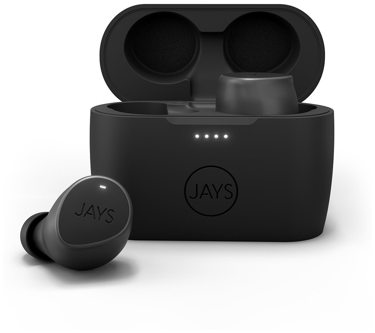 Наушники JAYS m-Seven True Wireless беспроводные черные с серым