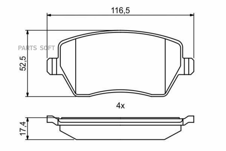 BOSCH 0986494856 0 986 494 856_колодки дисковые п!\Nissan Note 1.4/1.6/1.5dCi 06 /Renault Clio 1.2-1.6 05