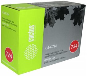 Cartridge toner Cactus CS-C724 black (6000p.) for Canon LBP 6480/6750/6480x/6750dn