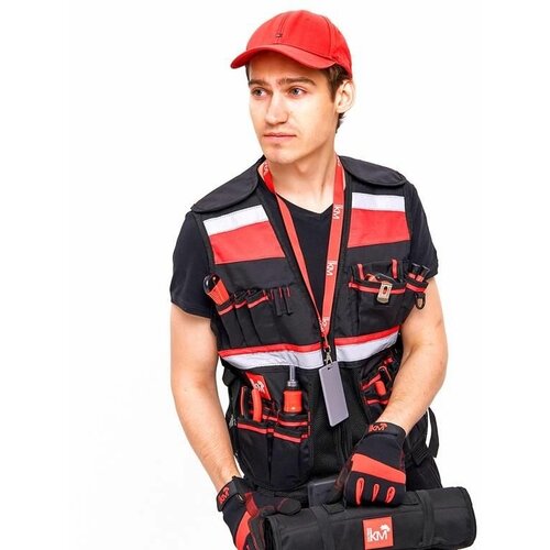 Жилет монтажника КМ-TOOLVESTBAG-23 универс. регулир. КМ LO43175