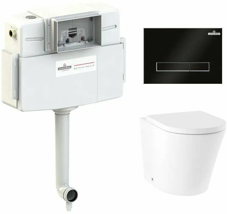 Приставной унитаз Lavinia Boho Biore 77060238 в комплекте 4 в 1: приставной унитаз с бачком, сиденье микролифт, кнопка смыва