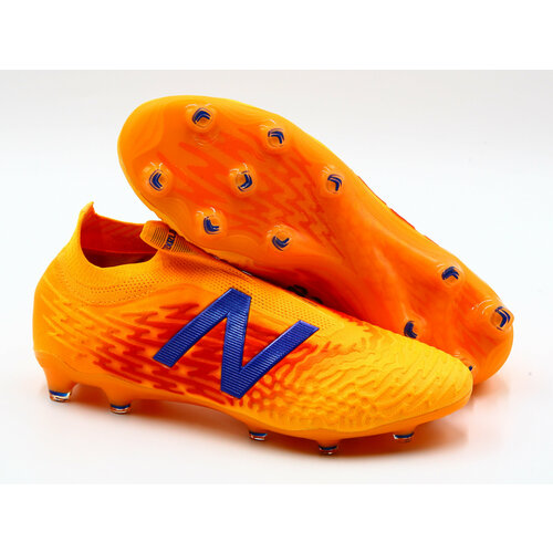 Бутсы New Balance Tekela v3+ Pro FG, размер 12 US, синий, оранжевый