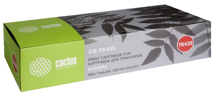 Cactus TK-435 Картридж CS-TK435 для МФУ Kyocera Mita TASKalfa 180 181 220 221, черный, 15000 стр. туба, 700 г.