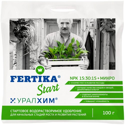 Удобрение FERTIKA (Фертика) Start (Старт), 0.1 кг 500г удобрение фертика старт водорастворимое 100 г х5шт fertika start