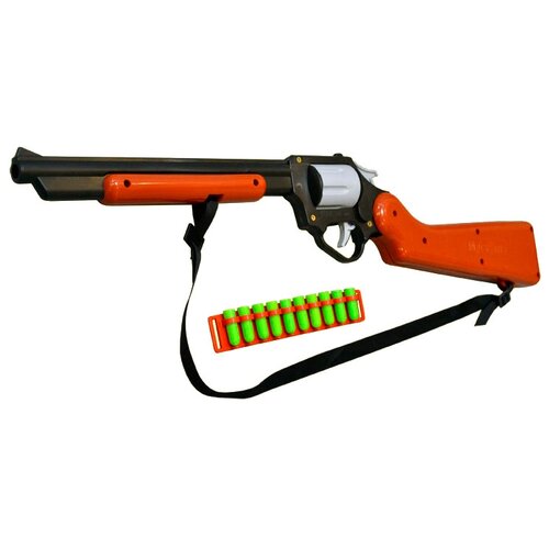 Игрушка Винтовка Форма Мустанг (С-139-Ф), 54 см, черный/коричневый игрушка револьвер форма юный стрелок с 172 ф черный коричневый