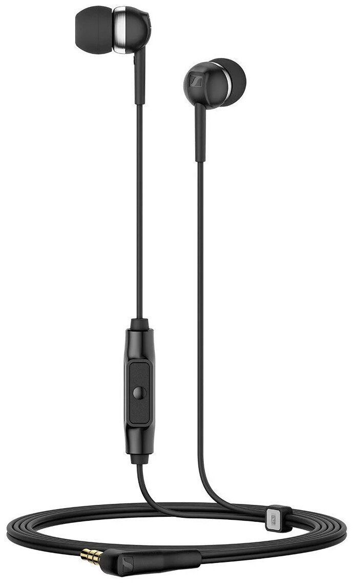 Наушники с микрофоном SENNHEISER CX 80S, 3.5 мм, вкладыши, черный [508896] - фото №2