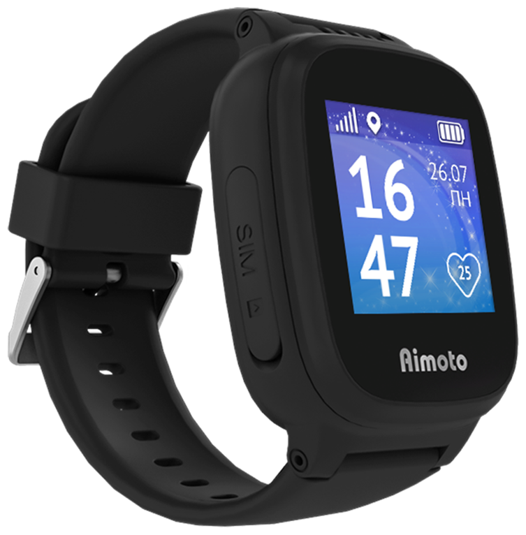 Детские умные часы Aimoto Kid 2G с GPS-трекером, черный