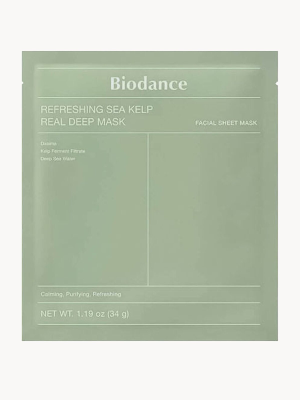 Маска гидрогелевая освежающая с морскими водорослями | Biodance Refreshing Sea Kelp Real Deep Mask
