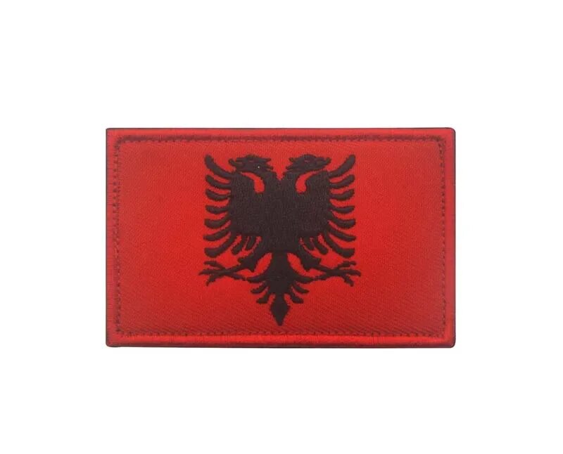 Тактические вышитые нашивки NYAConfetti с флагами Красный, 41-Albania