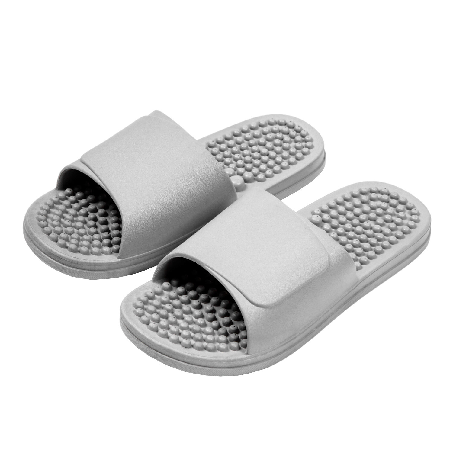 Тапочки с массажным эффектом AMARO HOME Healthy Feet Открытый нос (Серый) 40-41, grey - фотография № 11