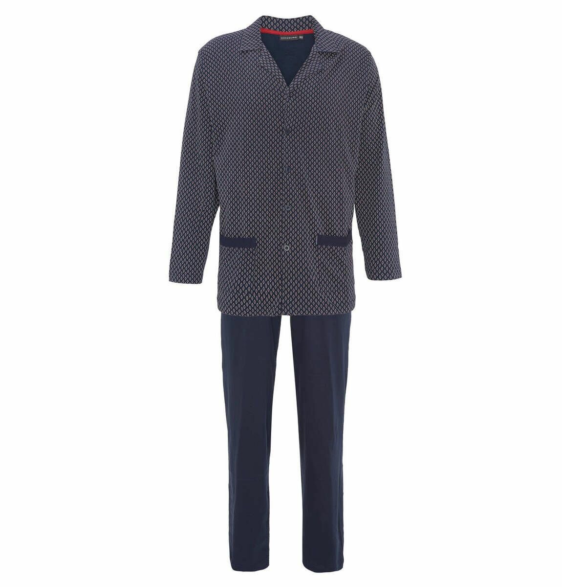 Мужская пижама из хлопкового трикотажа, синий, XXL - фотография № 4