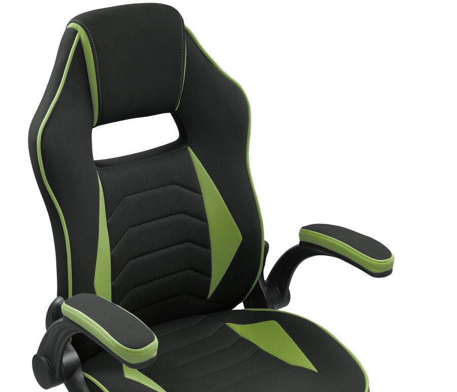 Компьютерное кресло Woodville Plast 1 игровое, обивка: текстиль, цвет: Green/Black - фотография № 17
