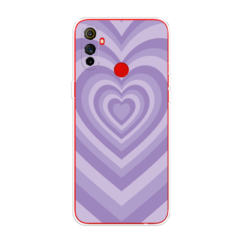 Силиконовый чехол на Realme C3 / Реалми C3 Violet heart latte силиконовый чехол violet heart latte на realme c33 реалми с33