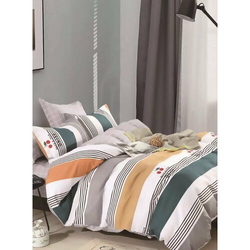 21SL77/16057 Постельное белье 2 спальное Сатин 100% хлопок 175*215 ( простыня 220*240, нав. 70*70-2 шт)