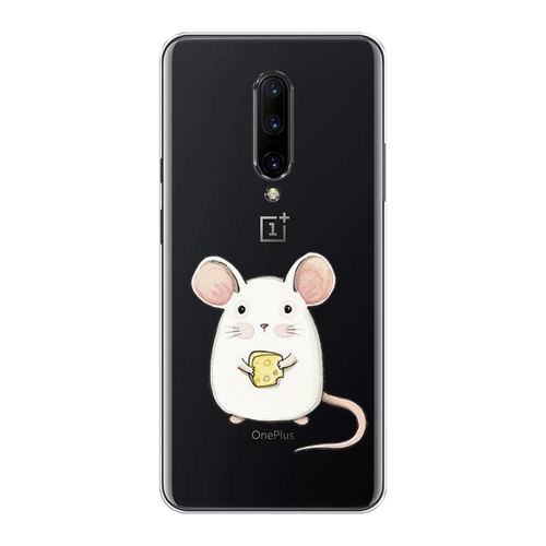 Силиконовый чехол на OnePlus 7 Pro / ВанПлас 7 Про Мышка, прозрачный силиконовый чехол на oneplus 7 pro ванплас 7 про большеглазая панда прозрачный