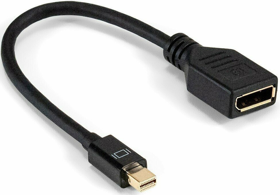 Переходник Mini DisplayPort (M) - DisplayPort (F), ExeGate EX-CC-mDPM-DPF-0.15 (EX294716RUS)