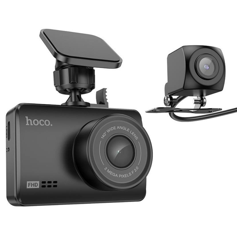 Видеорегистратор для автомобиля Hoco DV3, с камерой заднего вида