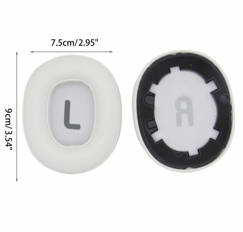 Амбушюры для наушников JBL Tune 700BT, 700BTNC, 750BTNC белые, экокожа, 2 шт. — фото 1