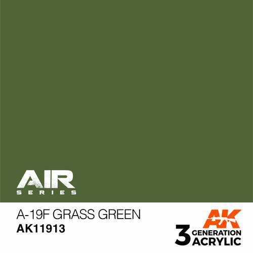 AK11913 Краска акриловая 3Gen A-19f Grass Green