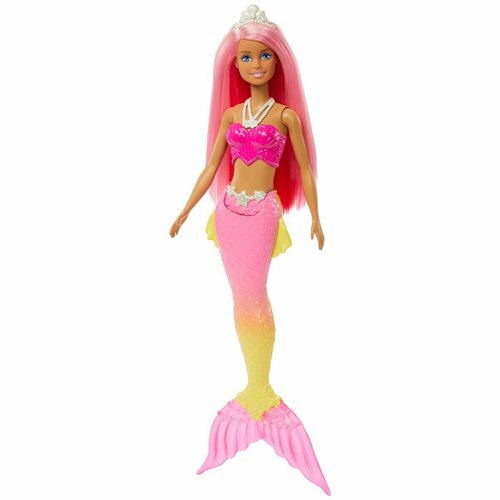 Barbie: Dreamtopia. Кукла Русалка (розовые волосы-желтый хвост)