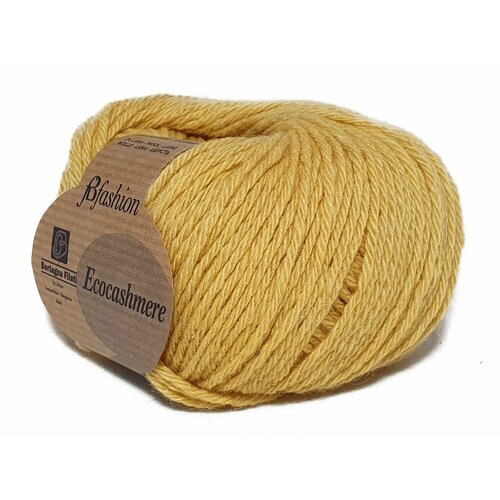 Пряжа Ecocashmere (Bertagna Filati), лимон - 400, 98% кашемир, 2% шерсть, 2 мотка, 25 г, 75 м.