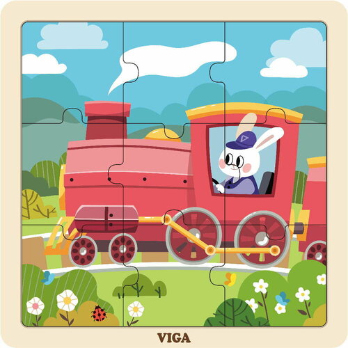 VIGA Пазл Поезд 9 элементов VG44631 с 2 лет
