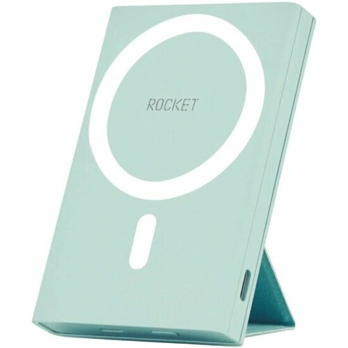 Внешний аккумулятор Rocket Hold 5000mAh с поддержкой MagSafe, зеленый