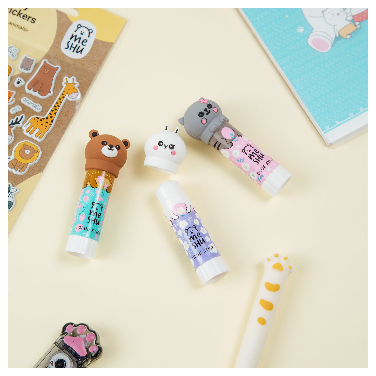 Клей-карандаш MeShu с топпером 