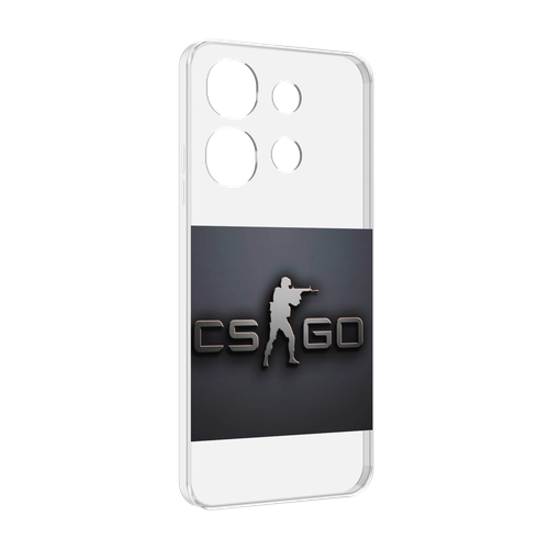 Чехол MyPads CS go логотип мужской для Tecno Spark Go 2023 (BF7) / Tecno Smart 7 задняя-панель-накладка-бампер