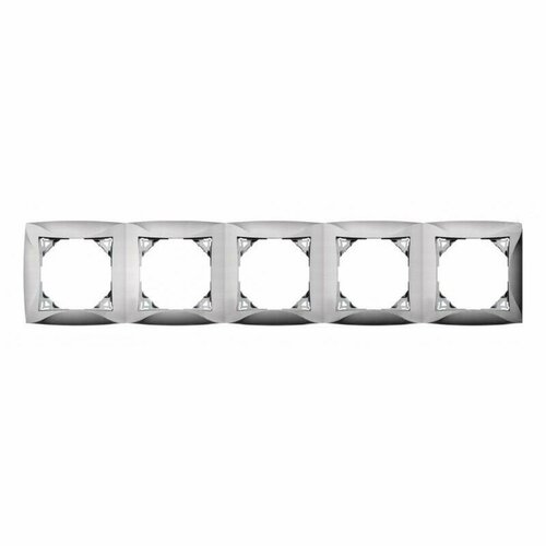 Рамка, 5постов WDE000305, хром (уп.8)