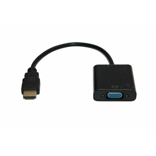 Переходник HDMI - VGA(G) J3.5-J3.5 конвертер гибкий шнур, черный переходник адаптер для подключения цифровой приставки на vga монитор белый конвертер изображения