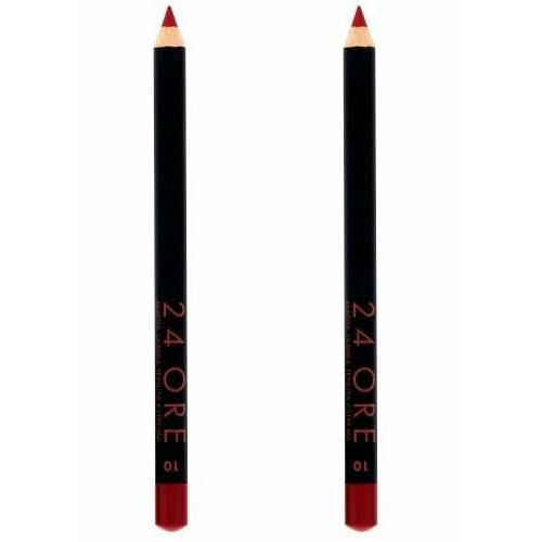 Карандаш для губ стойкий, Deborah Milano, 24 Ore Long Lasting Lip Pencil, тон 10 красный, 1.5 г, 2 шт