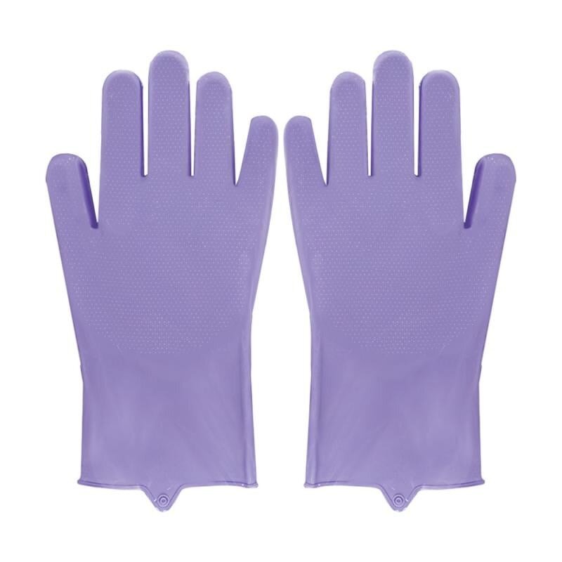 Силиконовые перчатки для уборки, BonHome, 1 пара, в ассортименте - фотография № 2
