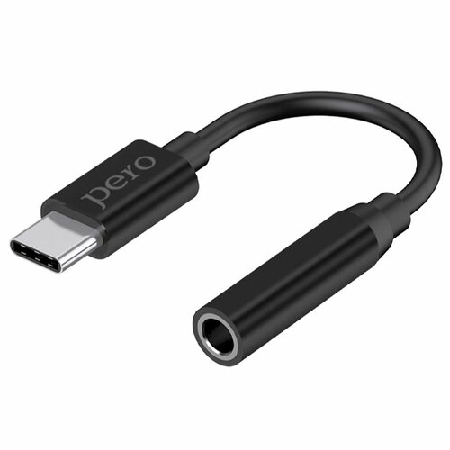 Адаптер PERO AD09 USB-C TO MINI JACK 3.5MM, черный аксессуар pero ad09 usb c mini jack 3 5mm black prad09bk