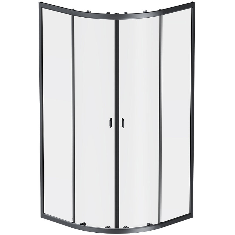 фото Душевой уголок AM.PM X-Joy Twin Slide 90х90 W88G-205-090BT64 профиль Черный матовый стекло прозрачное
