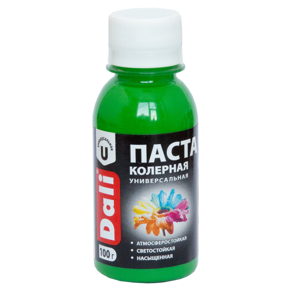 фото Паста колерная универсальная зеленое яблоко 0,1кг DALI