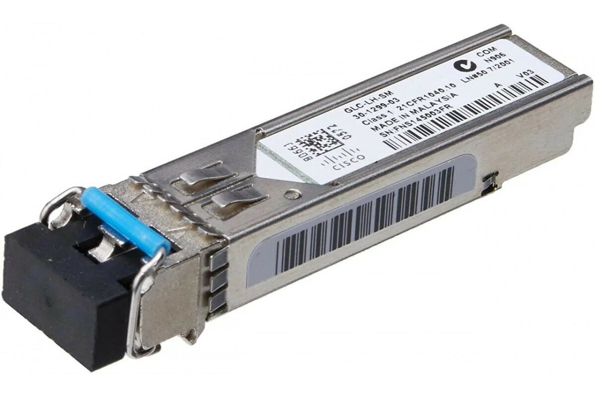 Трансивер Cisco GLC-LH-SM SFP 1000BASE-LX/LH Small Form-factor Pluggable (SFP) 1310nm Transmitter Wavelength Single-mode Fiber