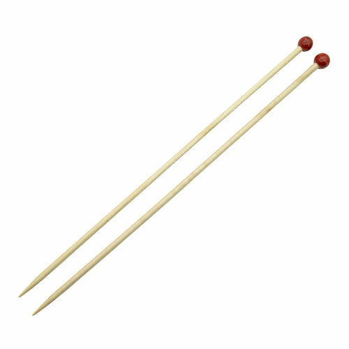 Спицы вязальные прямые MAPLE 6,0 мм*35 см, клен, 2 шт, PONY