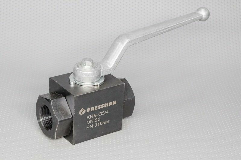фото Кран шаровый 3/4, гидравлический, 2-ходовой, Pressman