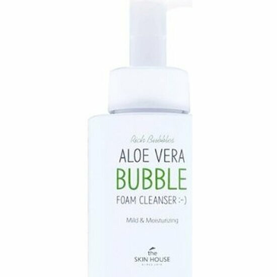 Пенка для умывания с экстрактом алоэ The Skin House Aloe Vera Bubble Foam Cleanser, 300мл - фото №15