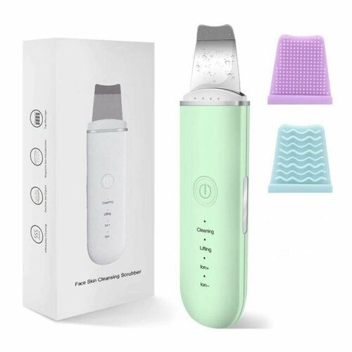 Аппарат для ультразвуковой чистки лица Gridario Face Skin Cleaning Scrubber 4 режима Светло-зеленый 119900₽