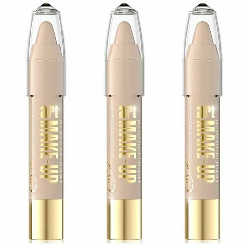 Eveline Cosmetics Корректирующий карандаш Art Professional Make-up Тон 3 Porcelain, 3 шт eveline корректирующий карандаш art professional make up тон 04