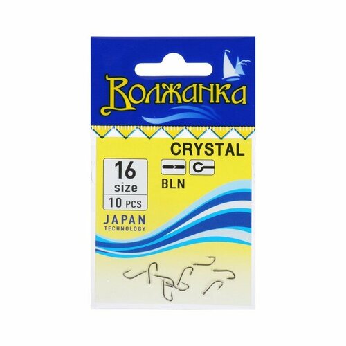 фото Крючки "волжанка", серия crystal, № 16, 10 шт. volzhanka