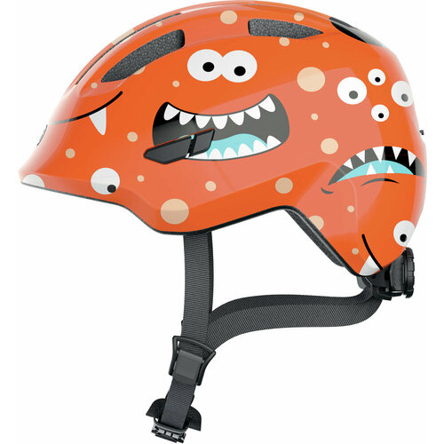 фото Шлем 05-0067265 smiley 3.0 детский s(45-50) с регулир, 230гр, 8отв, сетка от насекомых, оранж с монстрами abus