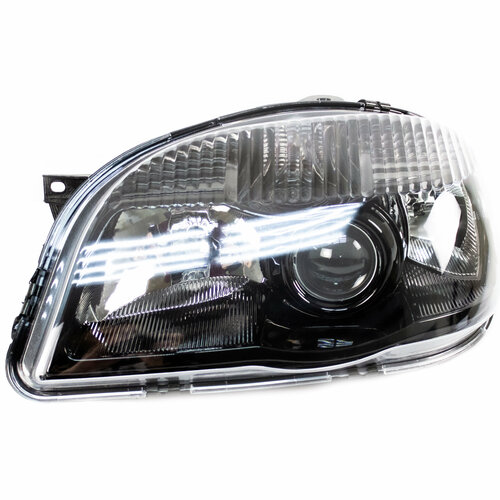 Фара Шевроле Нива левая с линзой, черная маска нового образца РусФар в сборе 1шт.