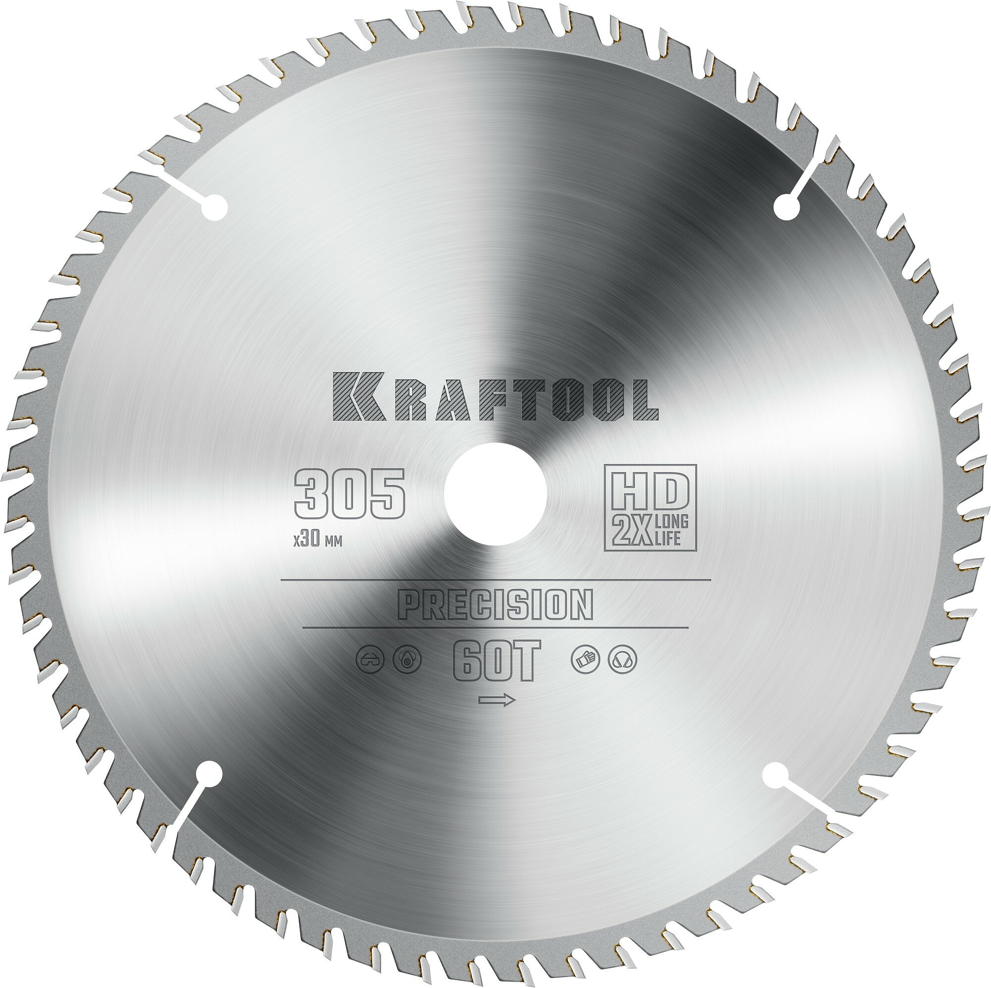 KRAFTOOL PRECISION 305х30мм 60Т, диск пильный по дереву