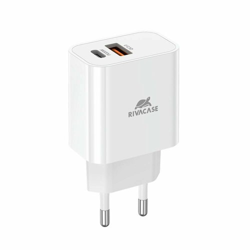 Сетевое зарядное устройство RIVACASE PS4102 W00 белое 20Вт PD, QC 3.0/1 USB-C, 1 USB-A сетевое зарядное устройство для iphone apple 20w usb c power adapter