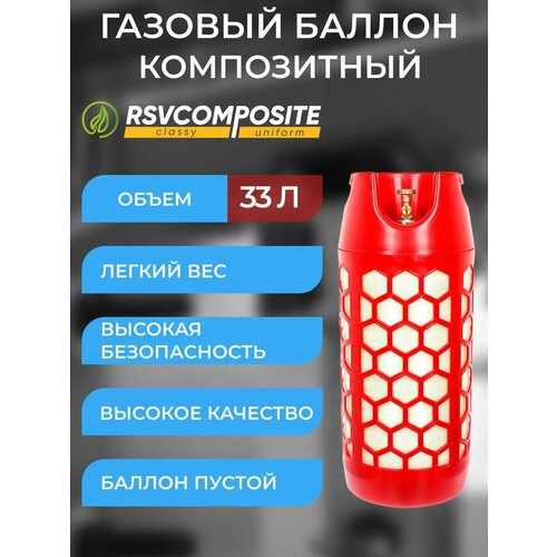 Баллон пропановый композитный RSV 33 л. Красный